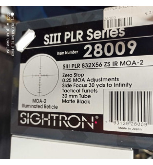Sightron SIII PLR 8-32x56 Zero Stop IR MOA-2 Usato