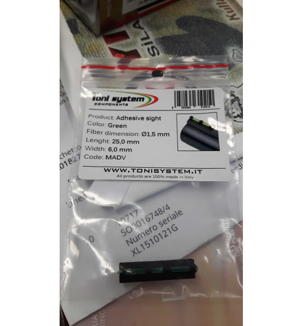 Toni System Mirino adesivo fibra ottica verde da 1,5 mm