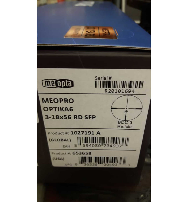 Meopta Optika 6 3-18x56 RD SFP