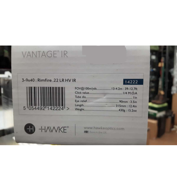 Hawke Vantage IR 3-9x40 Rimfire .22 LR HV IR