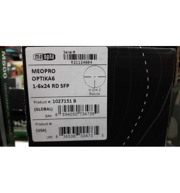 Meopta Meopro Optika 6 1-6x24 RD SFP Reticolo K Dot 2 Illuminato