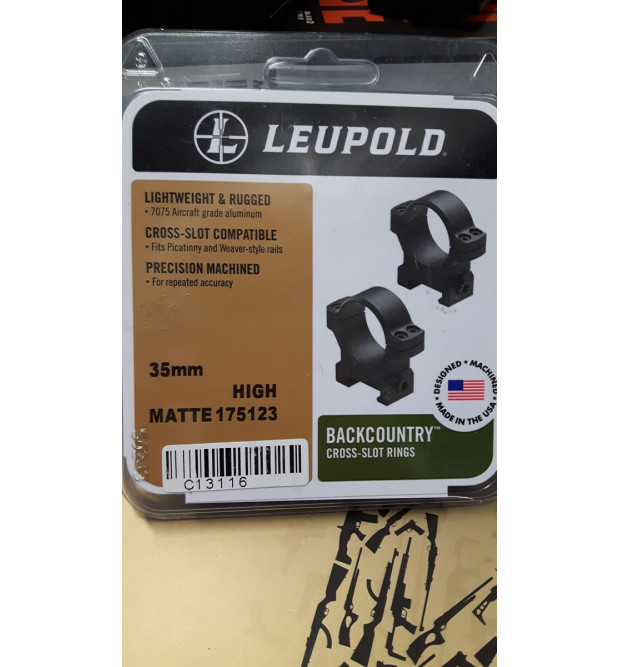 Leupold BackCountry Cross-Slot High Rings Matte