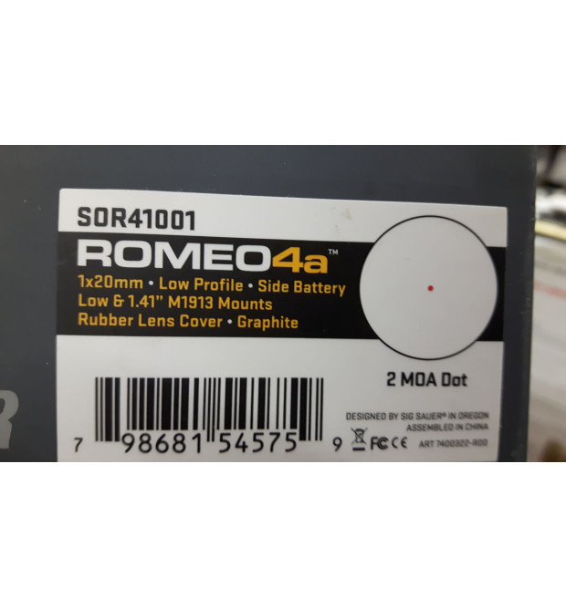 Sig Sauer Red Dot Romeo 4A 1x20 mm Sig Sauer Red Dot Romeo 4A 1x20 mm