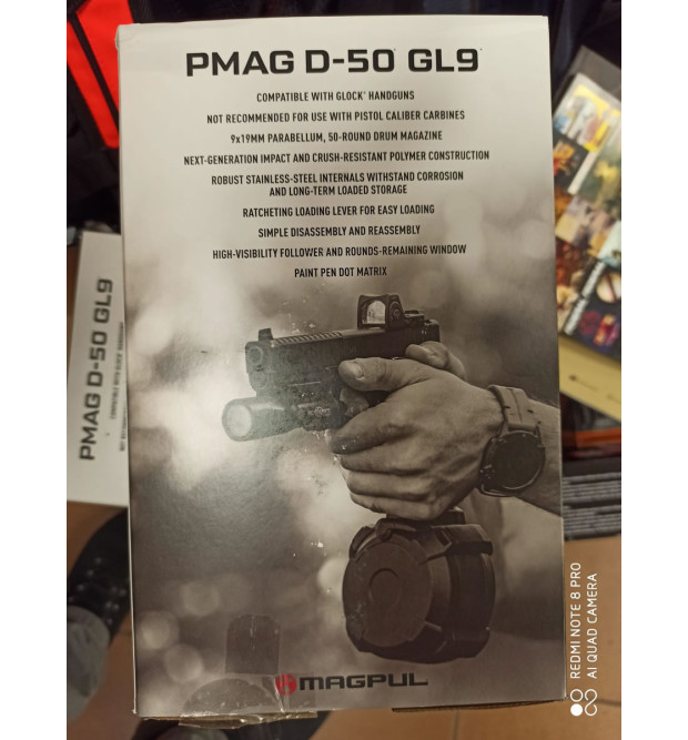 Magpul Caricatore per attacco Glock cal. 9x21 50 colpi 