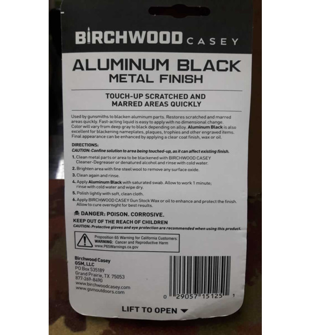 Birchwood Aluminium Black Metal Finish