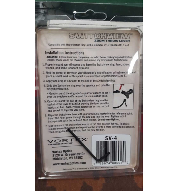 Vortex Sport SV-4 Switchview Throw Lever Vortex Sport SV-4 Switchview Throw Lever