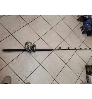 Shimano Tiagra 30/50 Canna traina standard e mulinello Tyrnos 50 lb