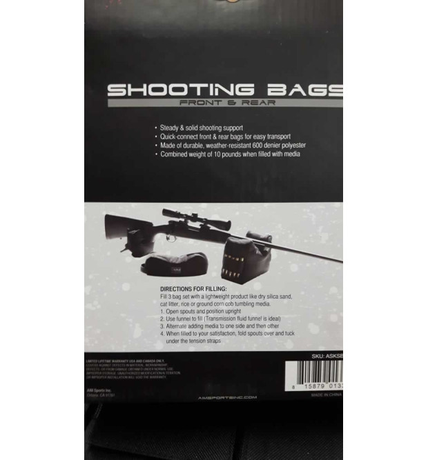 Aim Sports Front & Rear Shooting Bags (3 pezzi)