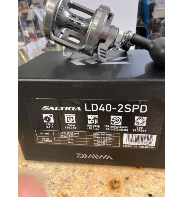 Daiwa Mulinello Saltiga LD40-2SPD