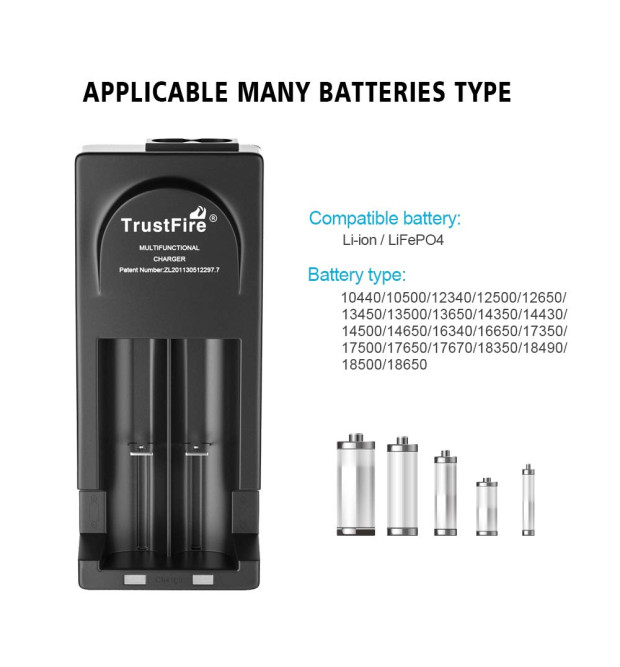 Trustfire Multifunctional Charger Caricabatterie