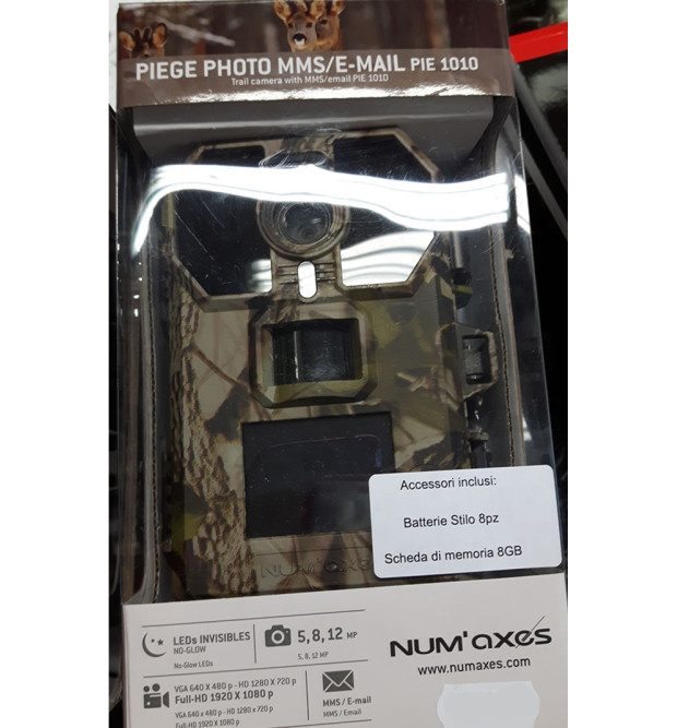 Numaxes Trail Camera fototrappola PIE1010 con MMS e Mail Numaxes Trail Camera fototrappola PIE1010 con MMS e Mail